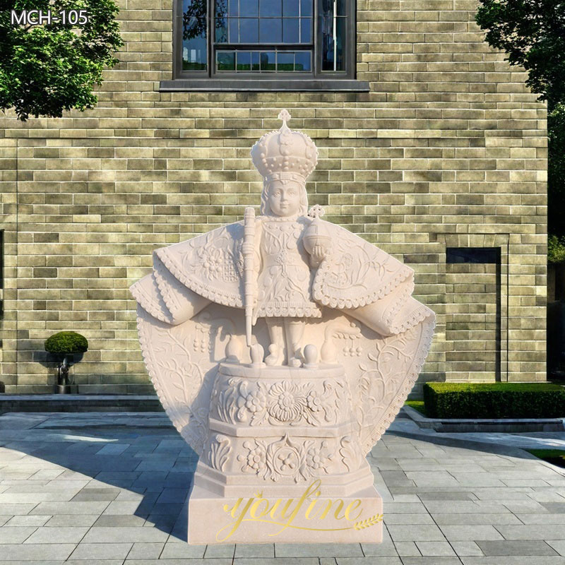 Marble Infant Jesus of Prague Statue